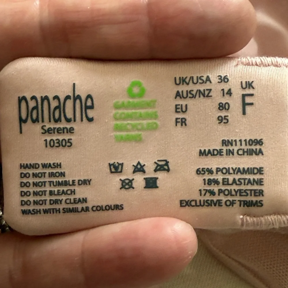 Panache Soft Pink Bra 36F - Picture 2 of 2